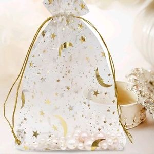 20pcs Gift Bags, white & gold